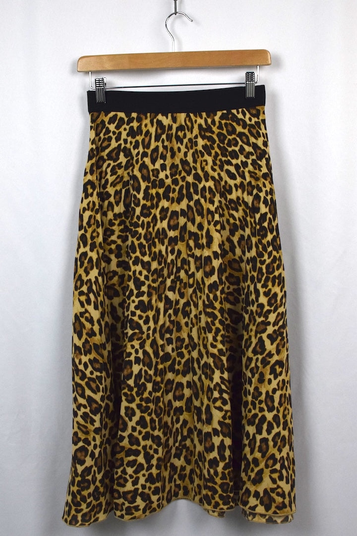 Reworked Leopard Print Skirt
