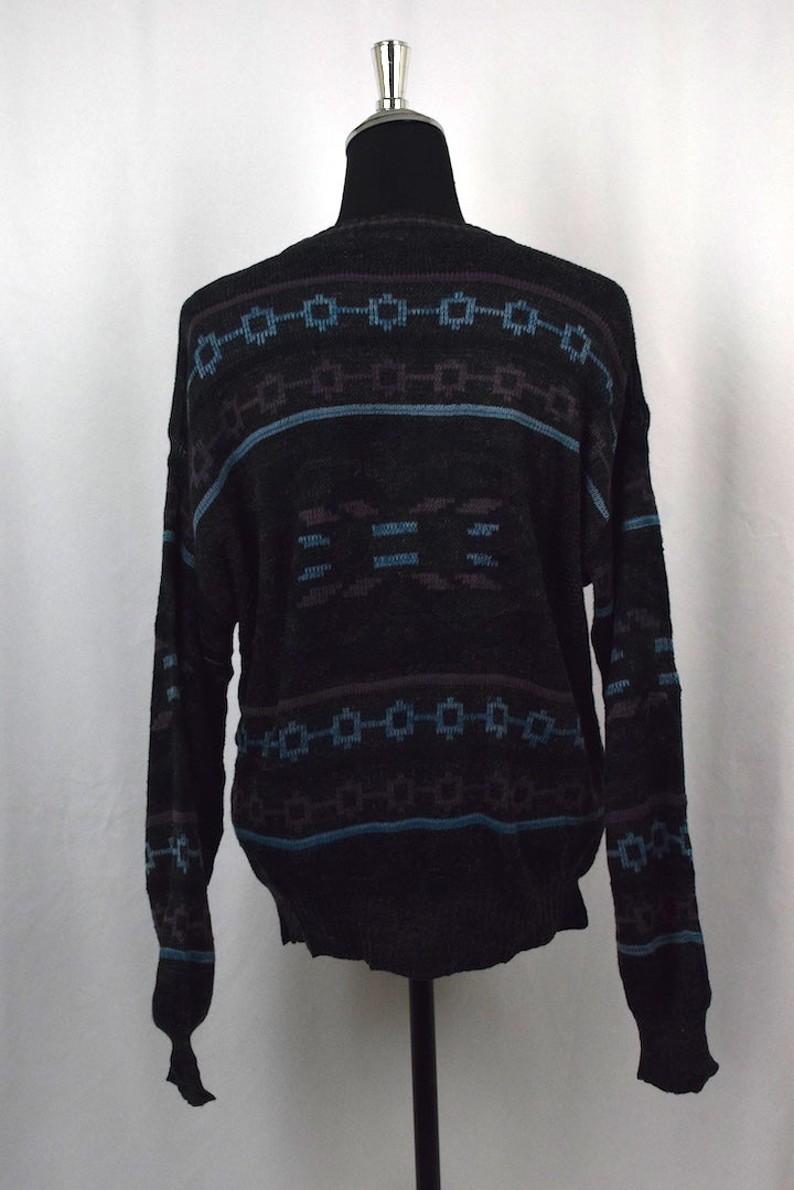 80s/90s Black Knitted Jumper