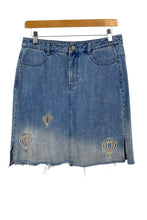 Load image into Gallery viewer, Hot Air Balloon Denim Skirt
