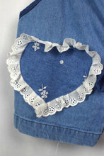 Load image into Gallery viewer, Reworked Denim Tie Up Top
