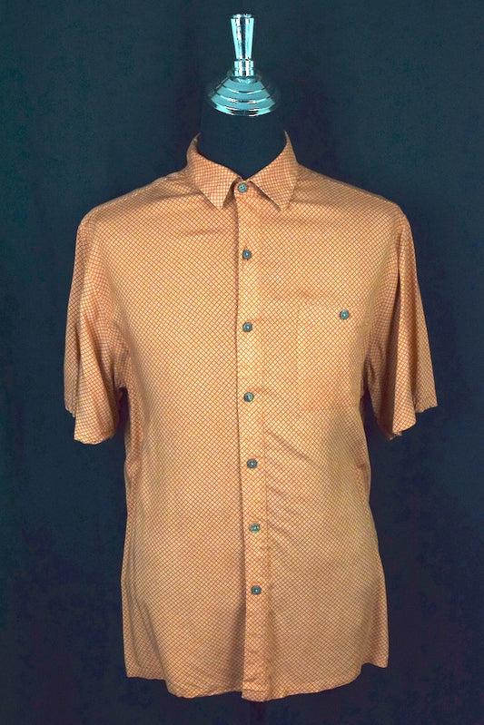 Orange Diamond Print Shirt