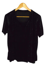 Load image into Gallery viewer, Black Esmara Brand Velour Top
