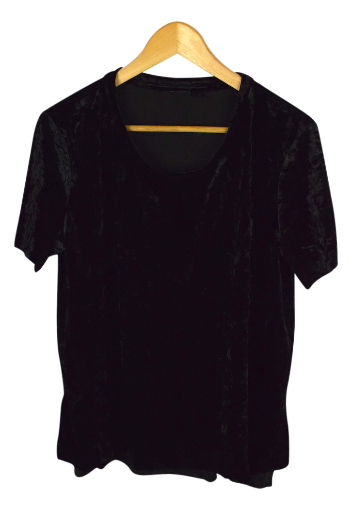 Black Esmara Brand Velour Top