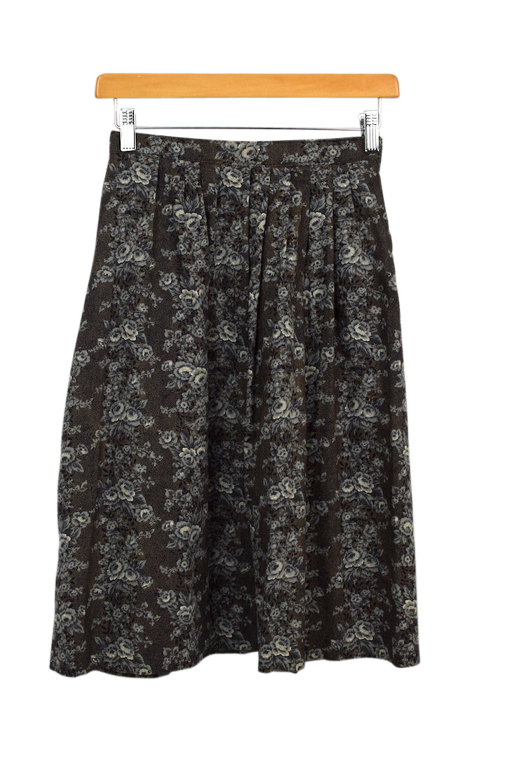 Reworked Floral Print Skirt
