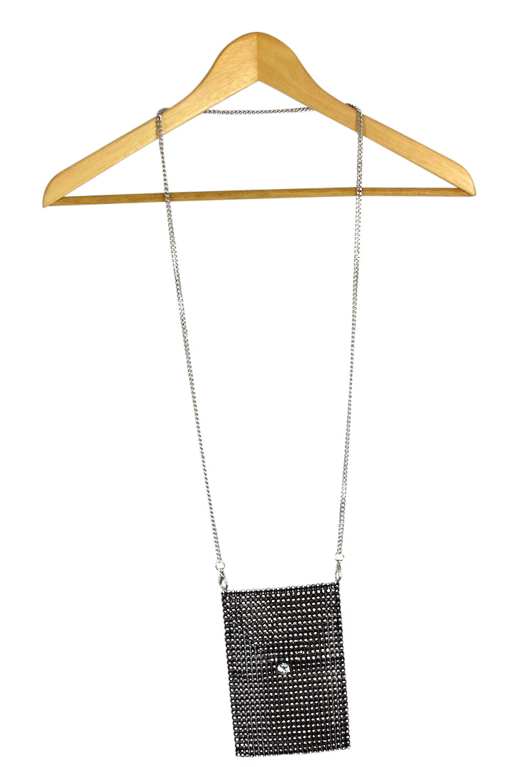 New Diamante Chain Mail Cross Body Bag