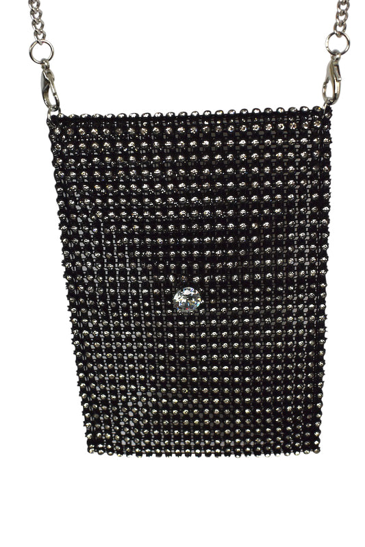 New Diamante Chain Mail Cross Body Bag