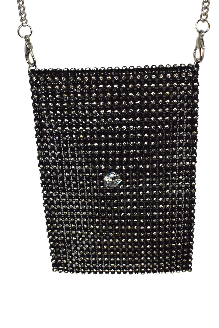 New Diamante Chain Mail Cross Body Bag