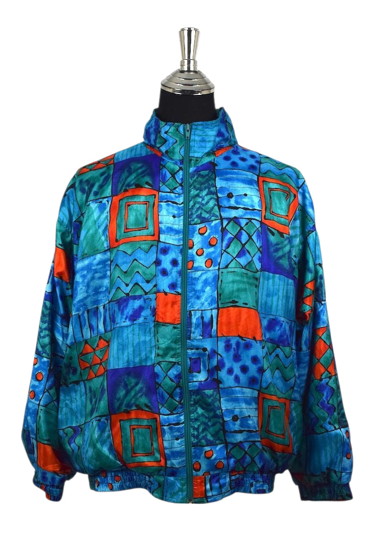 Abstract Print Spray Jacket