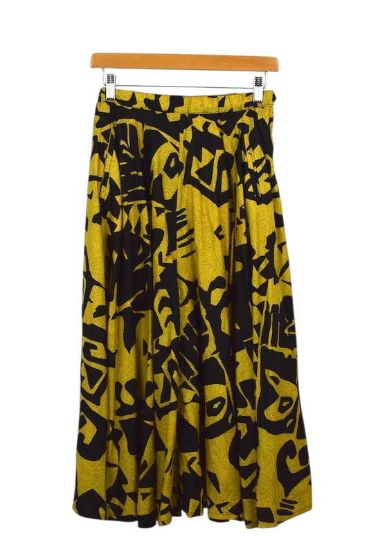Abstract Print Skirt