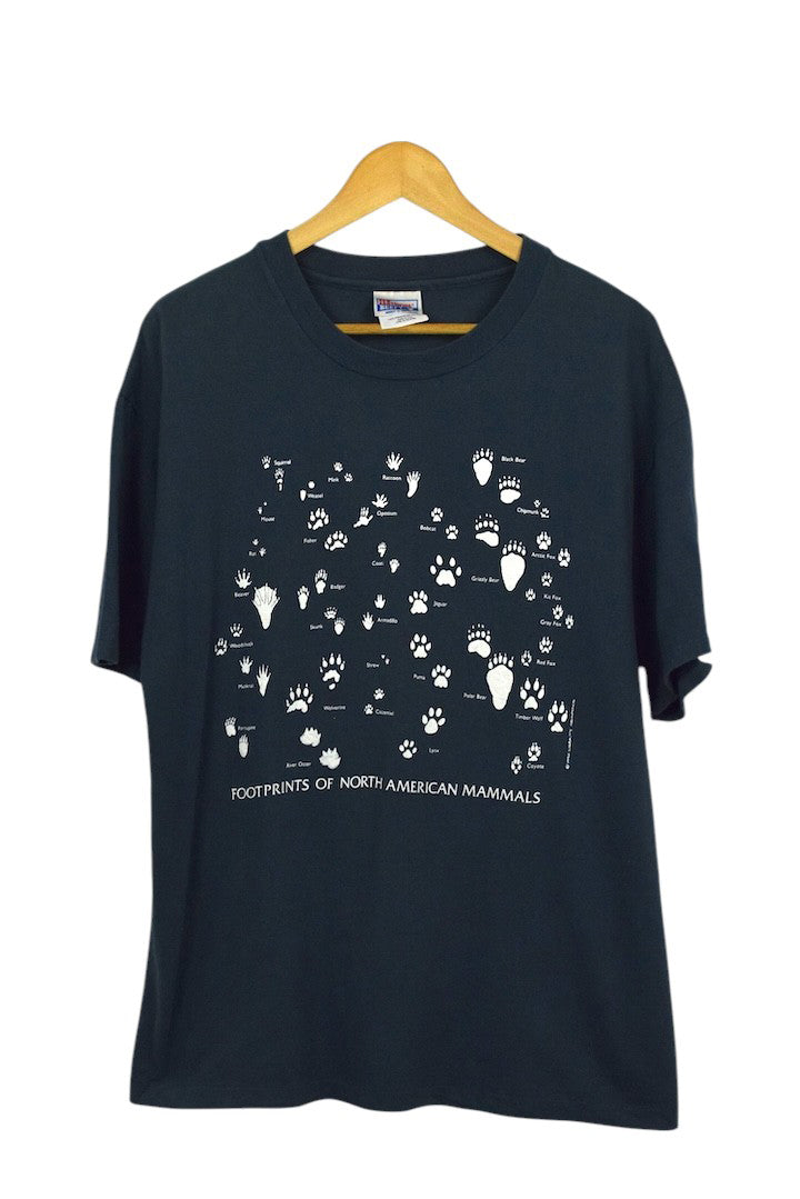 1990 Animal Footprints T-shirt