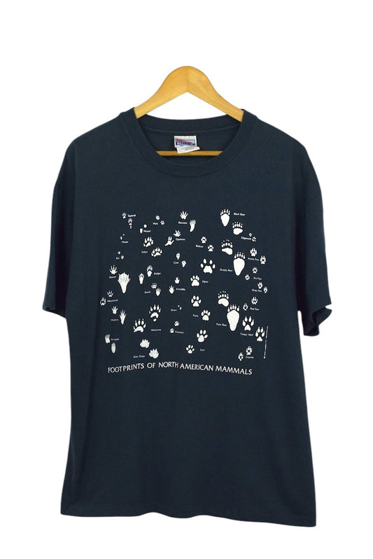 1990 Animal Footprints T-shirt