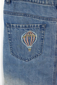 Hot Air Balloon Denim Skirt