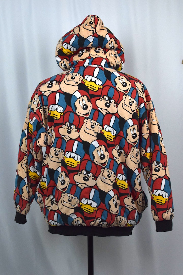 90s Reversible Mickey Mouse Football Hoodie