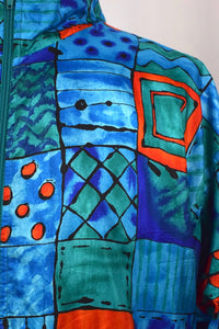 Abstract Print Spray Jacket