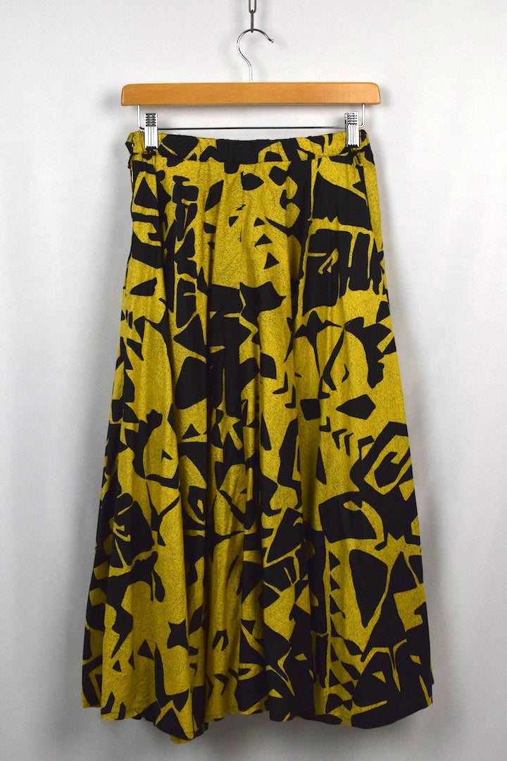 Abstract Print Skirt