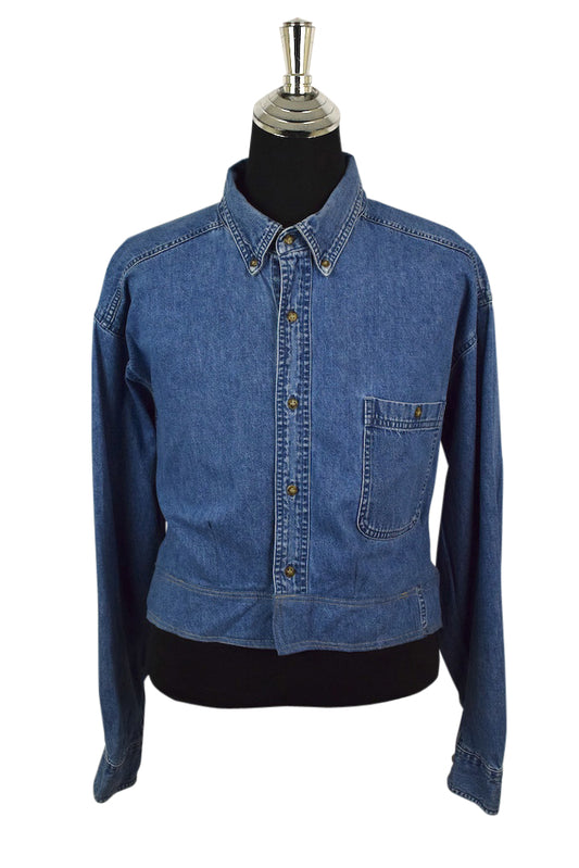 Reworked Crop Sonoma Brand Denim Top