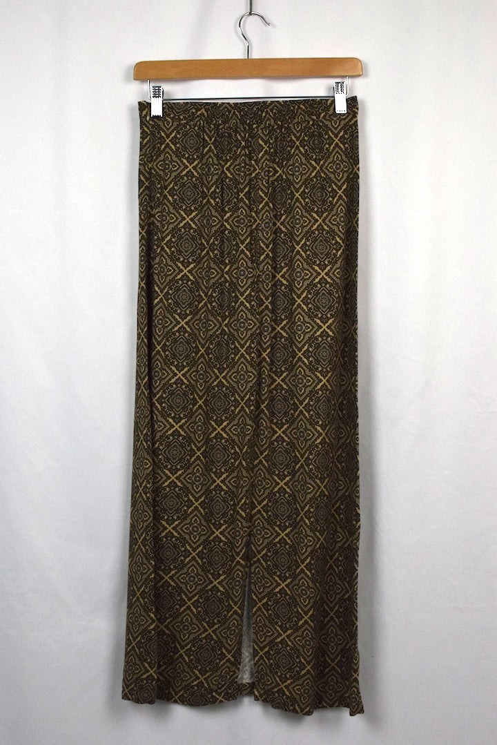 Reworked Abstract Print Skirt