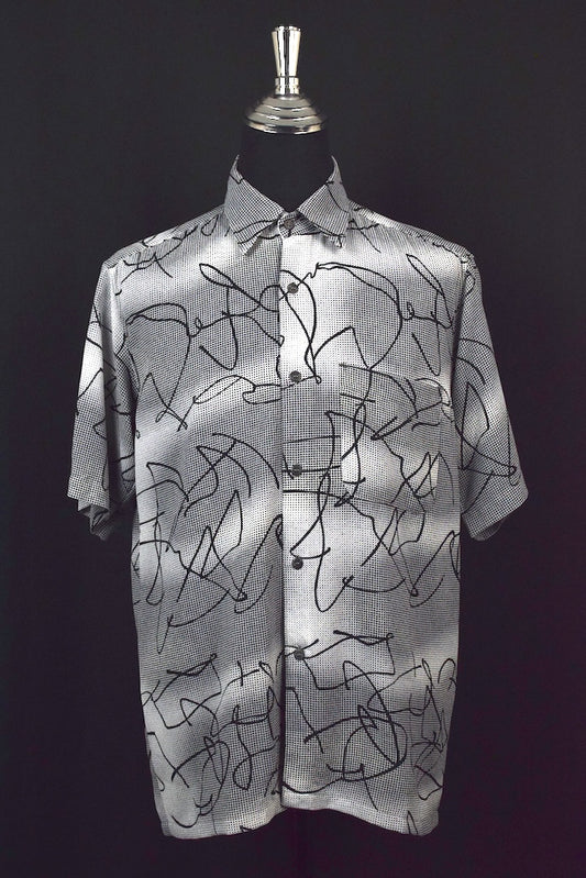Black and White Abstract Print Shirt