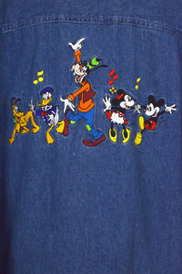 90s/00s Mickey Mouse and Friends Denim Shirt