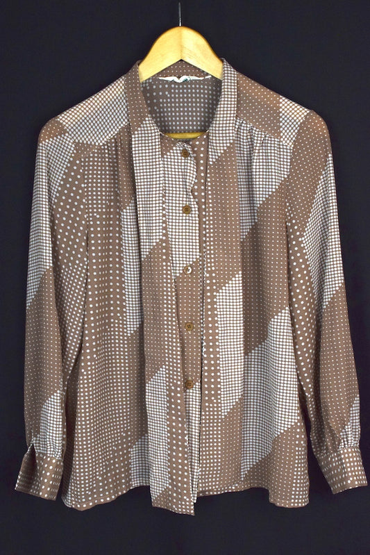 White Dot Print Blouse