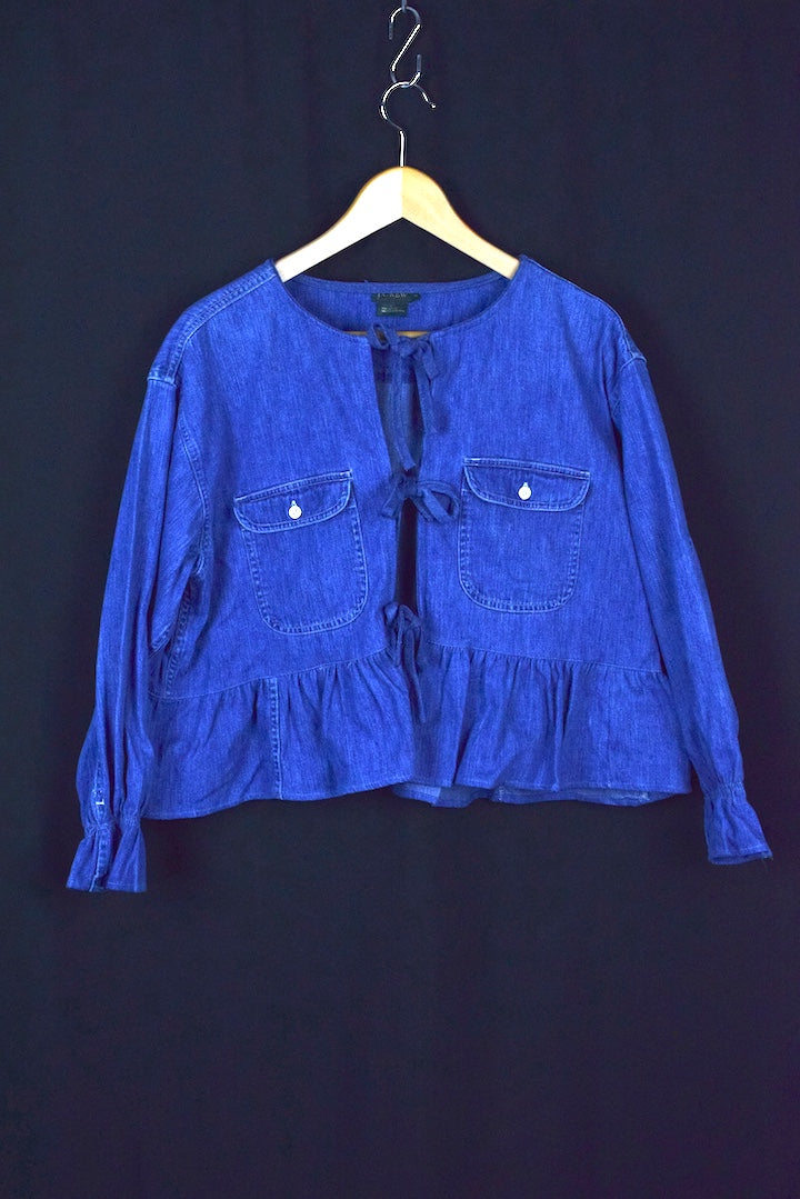 Denim Tie Up Top