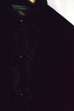 Load image into Gallery viewer, Black Ralph Lauren Brand Velvet Top
