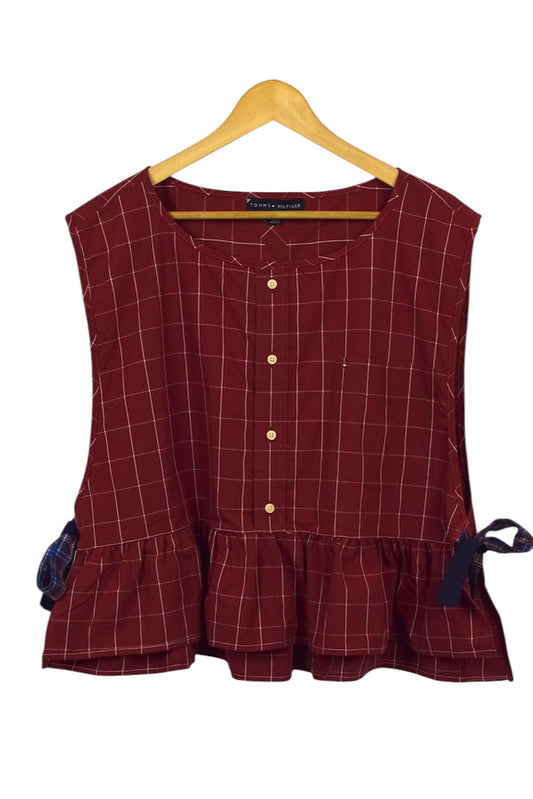 Reworked Tommy Hilfiger brand Baby Doll Top