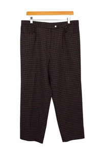 Reworked Checkered Print Pants