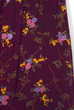 Load image into Gallery viewer, Maroon Floral Print Skirt
