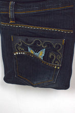 Load image into Gallery viewer, Reworked Bejewelled Denim Sling Bag
