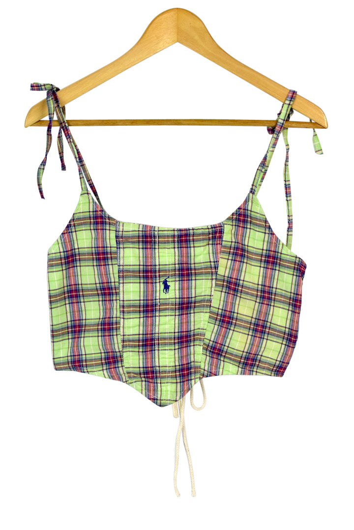 Reworked Ralph Lauren Brand Corset Style Top