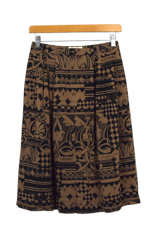 Abstract Print Skirt