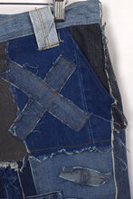 Load image into Gallery viewer, Reworked Denim Patchwork Shorts
