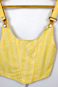 Yellow Reworked Striped Top