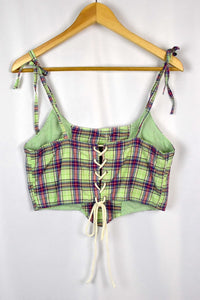 Reworked Ralph Lauren Brand Corset Style Top