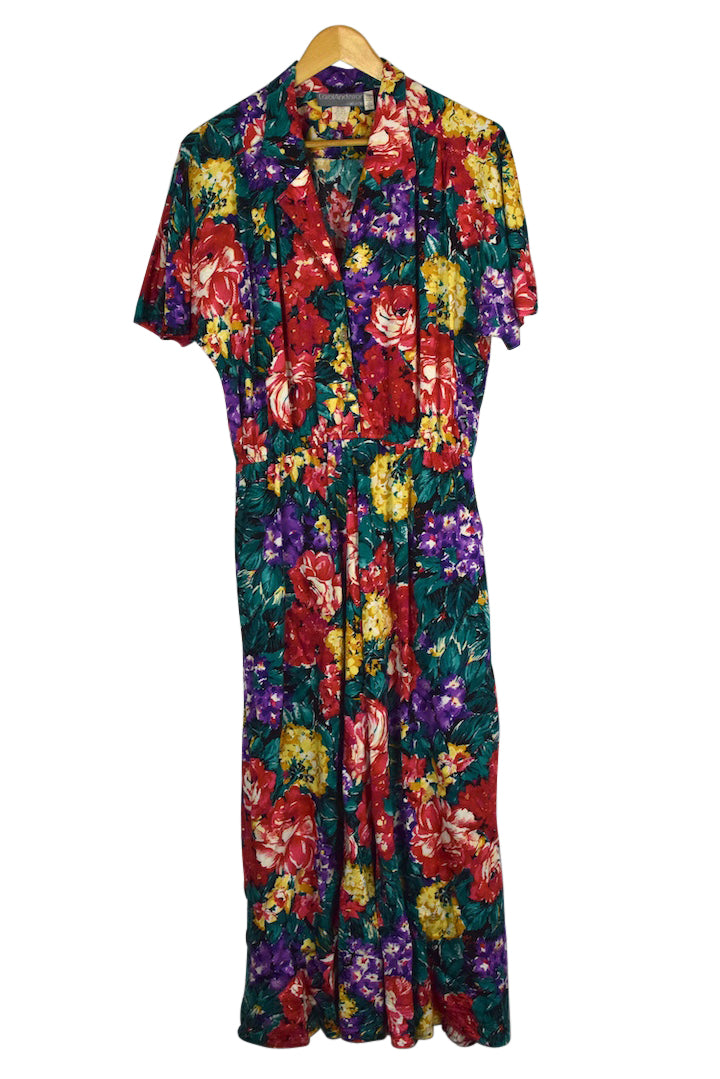 80s/90s Floral Print Dress
