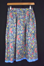 Load image into Gallery viewer, Reworked Blue Floral Print Skirt
