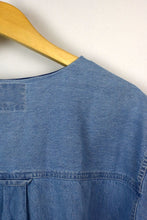 Load image into Gallery viewer, Reworked Denim Tie-Up Top
