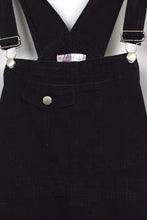 Load image into Gallery viewer, Short Black Denim Overalls
