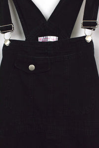 Short Black Denim Overalls