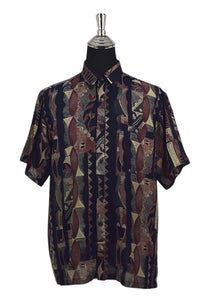 Sheer Abstract Print Shirt