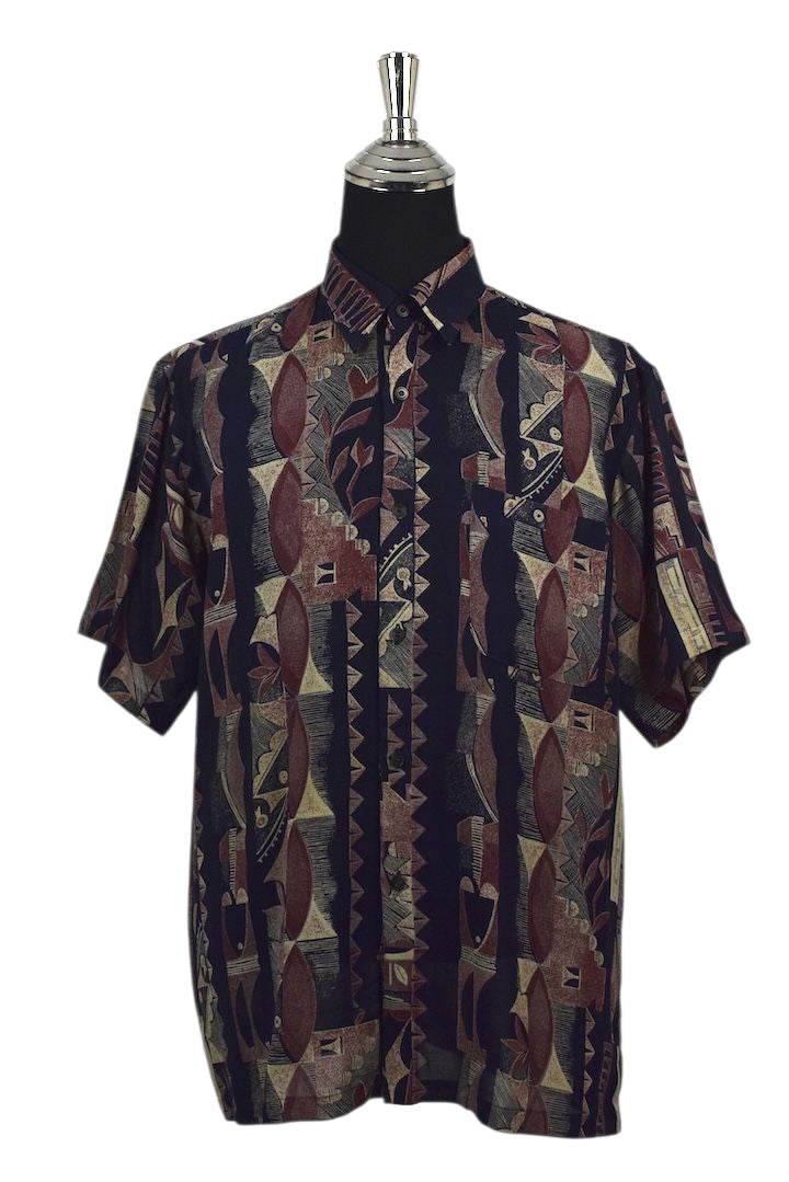 Sheer Abstract Print Shirt