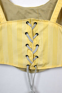 Yellow Reworked Striped Top
