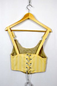 Yellow Reworked Striped Top