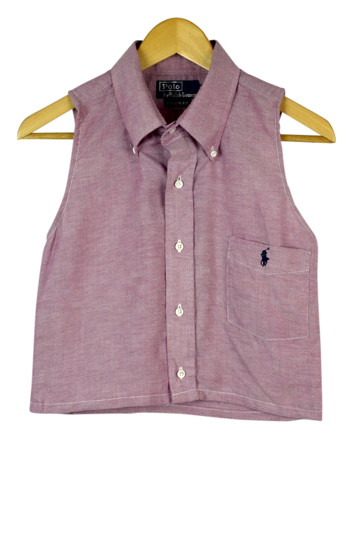 Reworked Cropped Ralph Lauren Brand Top