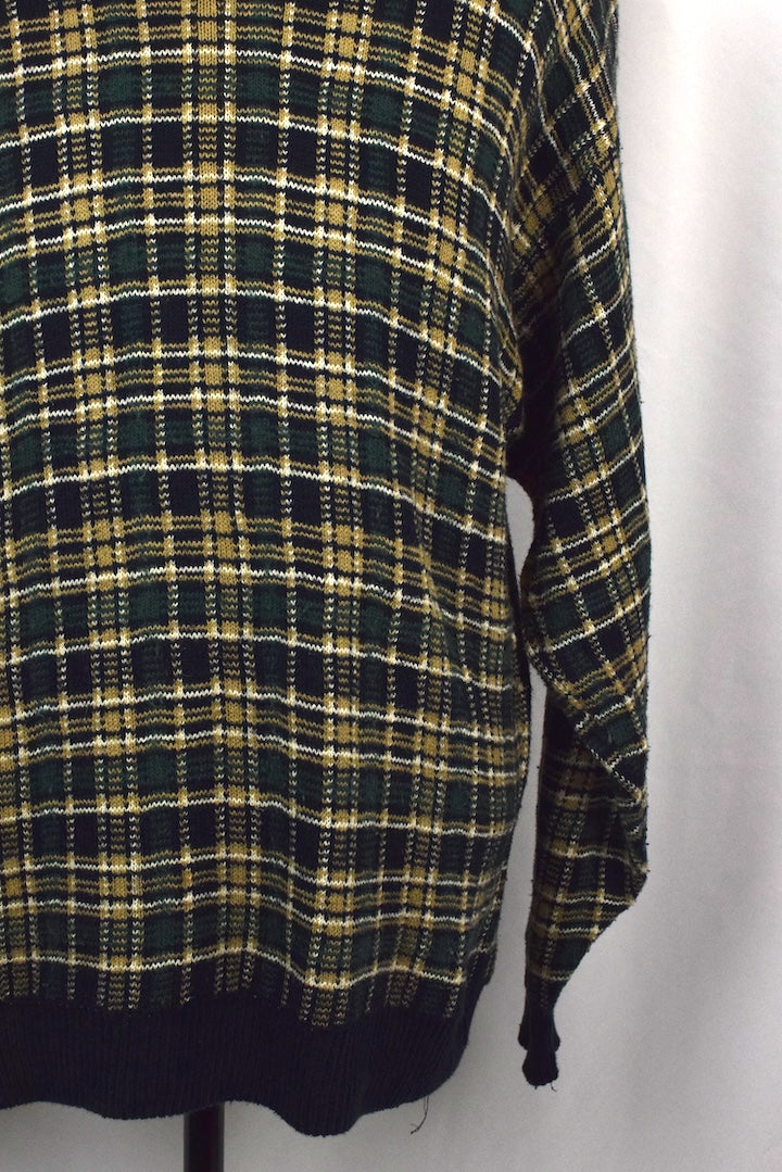 SaddleBred Brand Checkered Knitted Jumper