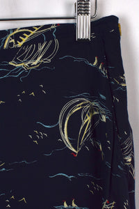Sailboat Print Skirt