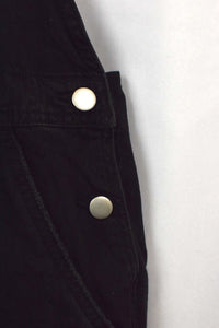 Short Black Denim Overalls