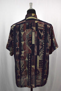 Sheer Abstract Print Shirt