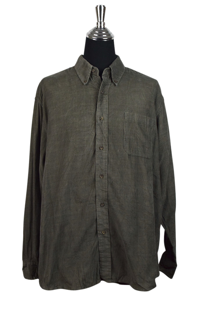 Green Checkered Corduroy Shirt